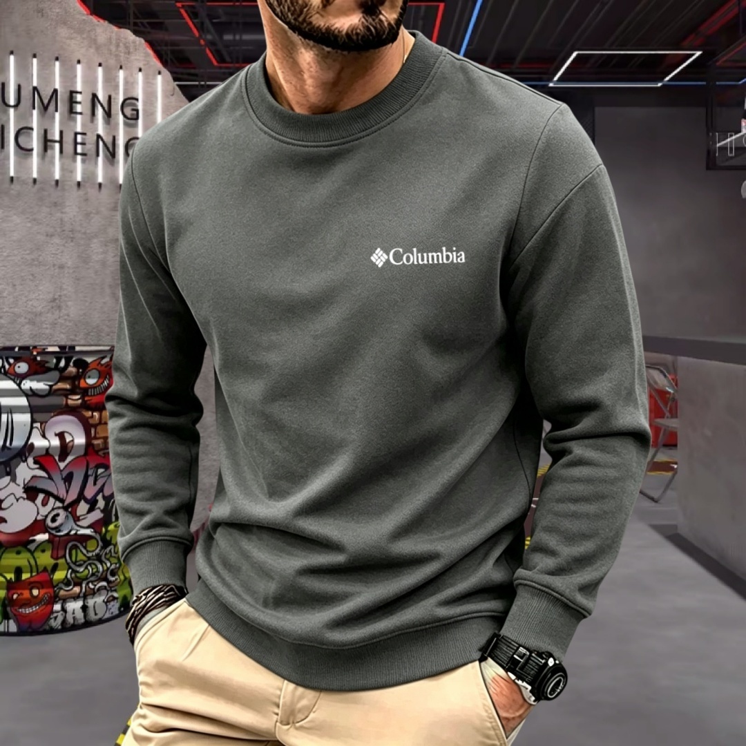 Men'S Fashion Brands - Camiseta de manga larga con cuello