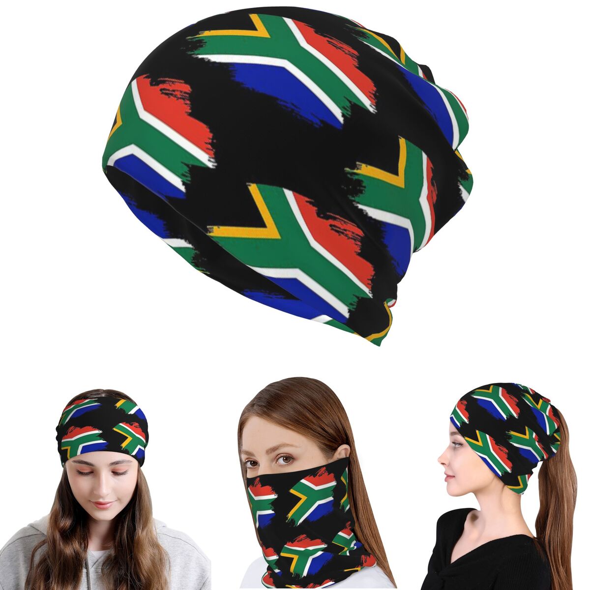 Beanie Winter Hat - Bandana con bandera de los Springboks