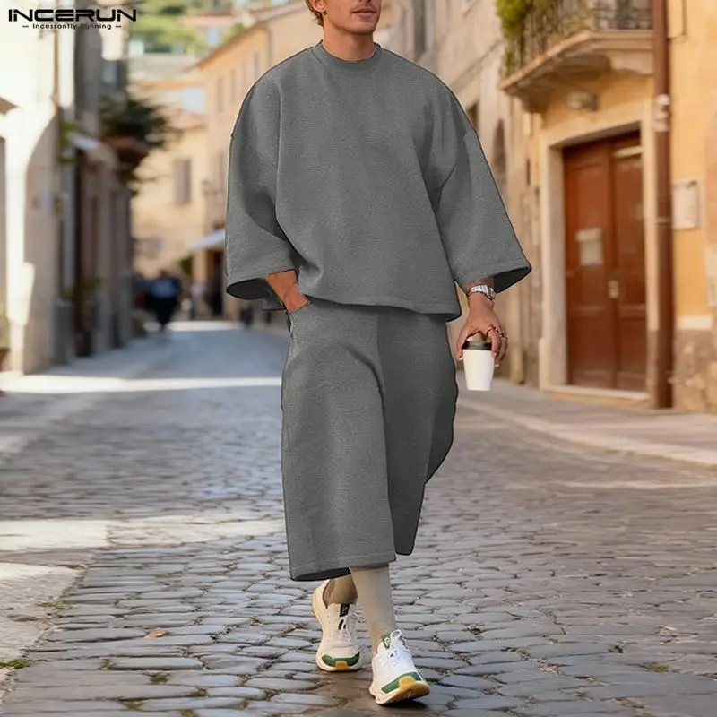 Streetwear Hoodie - Conjuntos INCERUN para hombre, sudaderas holgadas