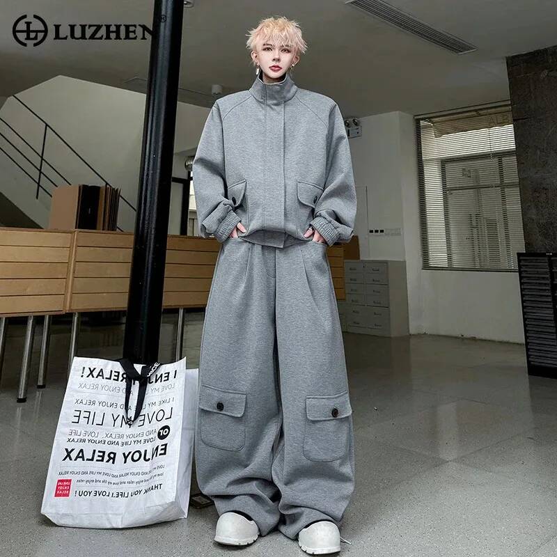 Knitted Cardigan Men - Conjunto de Dos Piezas LUZHEN, Chaqueta