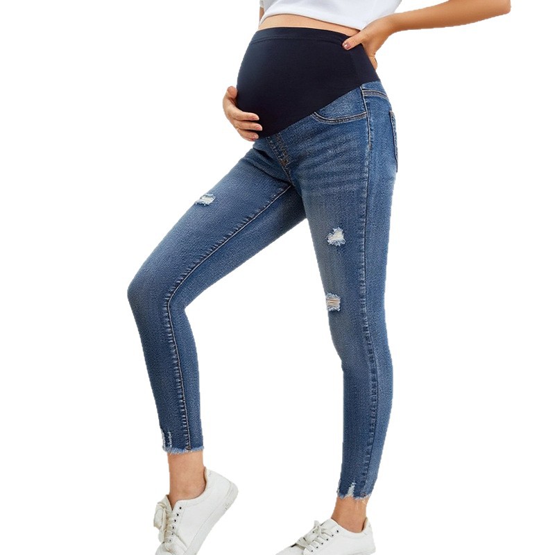 Skinny Jeans Ripped - Pantalones Vaqueros Ajustados Casuales para Mujeres
