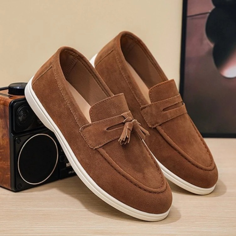 Suede Loafers Men - Zapatos de Conducir Cómodos y a