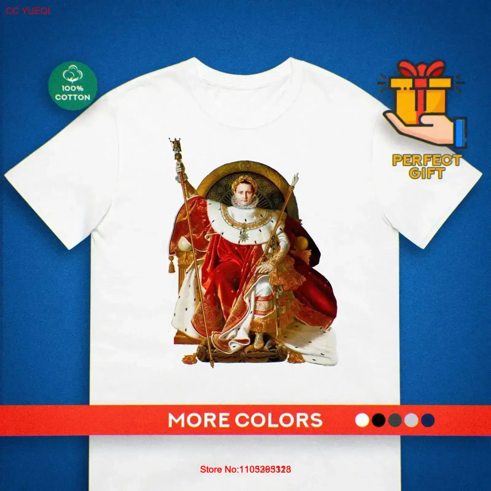 Men'S Fashion History - Camiseta Napoleón con diseño de Ingres,