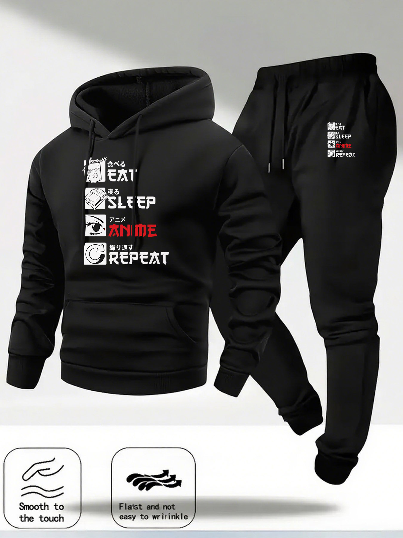 Streetwear Hoodie - Conjunto Deportivo de 2 Piezas para