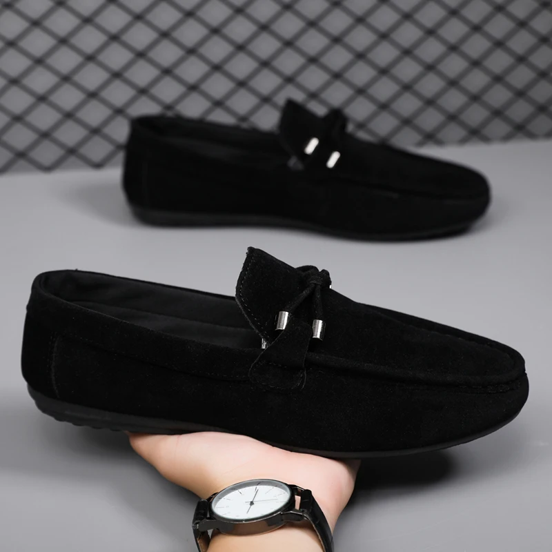 Suede Loafers Men - Zapatos informales para hombre, zapatos de
