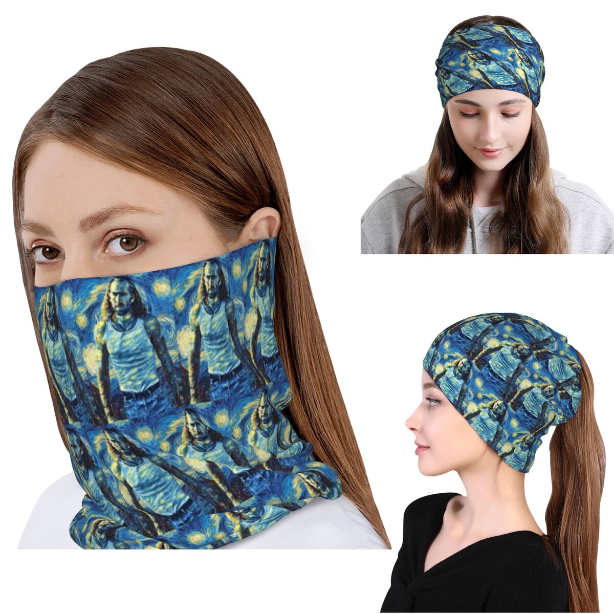 Beanie Winter Hat - Nicolas Cage Stage Bandana - Pañuelo
