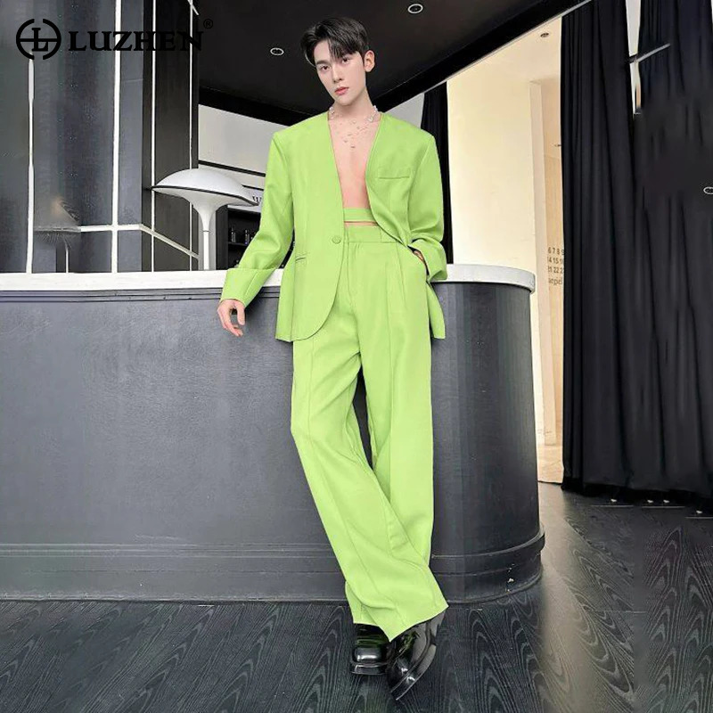 Men Fashion Elegant - LUZHEN 2026 Primavera Nuevo Conjunto de