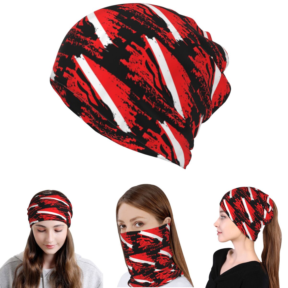 Beanie Winter Hat - Bandana de buceo con bandera de