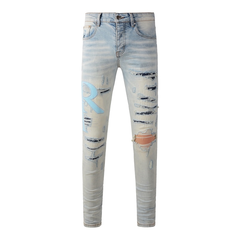 Skinny Jeans Ripped - Pantalones de mezclilla de lujo para