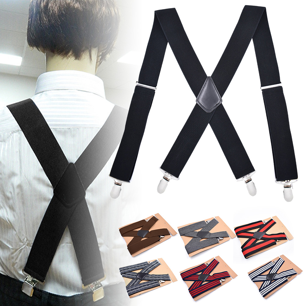 Suspenders Clip Men - Tirantes para hombre de 5cm, elásticos