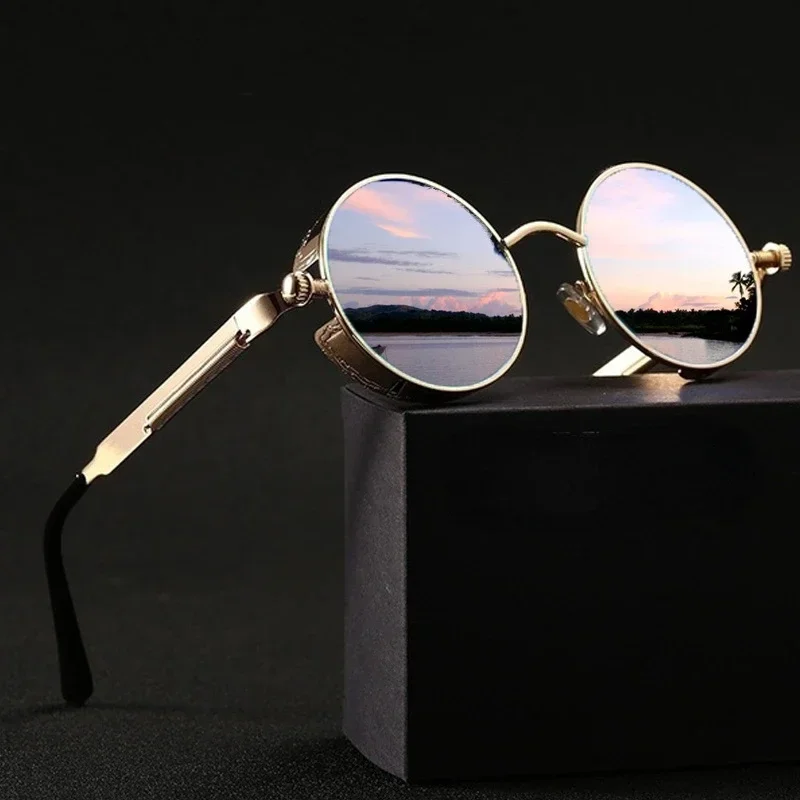 Men'S Fashion Round Glasses - Gafas de Sol Deportivas Clásicas de