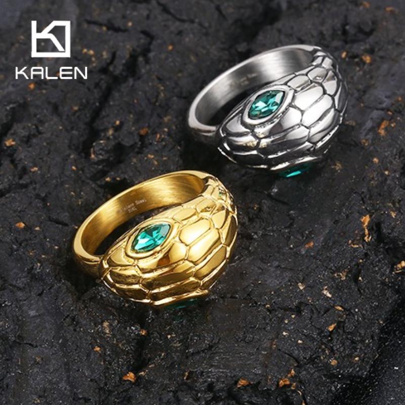 Men'S Fashion Lk - KALEN, anillos de serpiente gruesos de