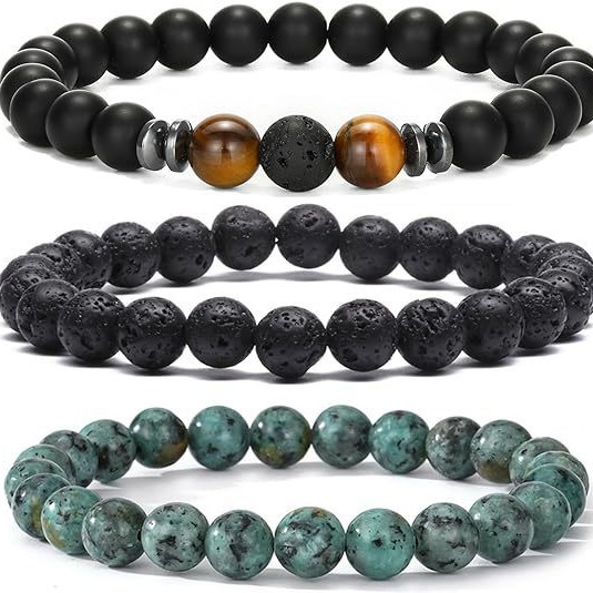 Amazon Men'S Fashion - Pulsera de piedra natural de 8