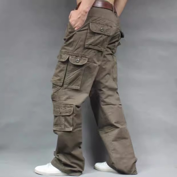 Pantalones Cargo Casuales de M - Men'S Fashion Khaki Pants reseña y precio