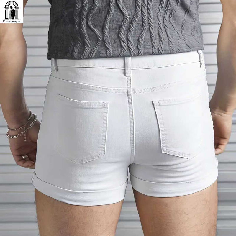 Shorts de Mezclilla Blancos Aj - Skinny Jeans Ripped reseña y precio