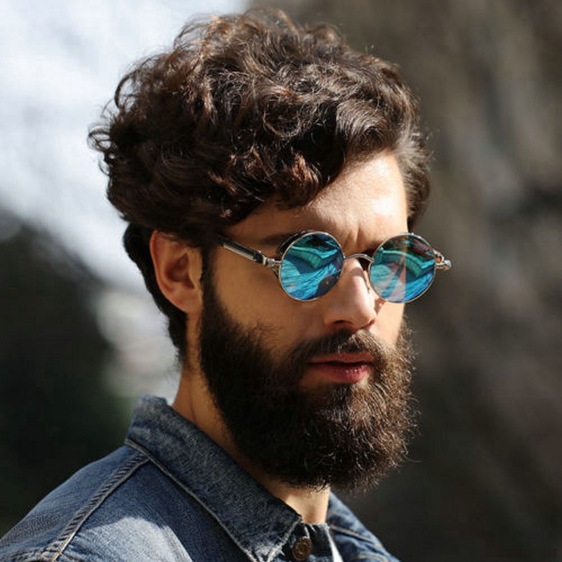 Gafas de Sol Steampunk Metálic - Men'S Fashion Round Glasses reseña y precio
