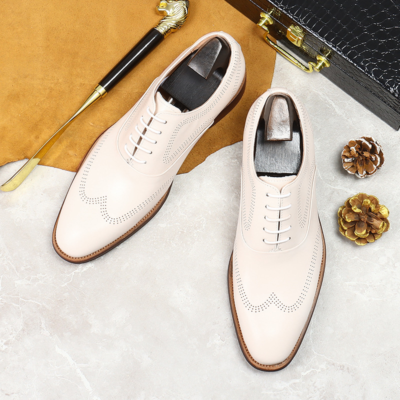 Zapatos Brogue de cuero genuin - Oxford Shoes Brogue reseña y precio