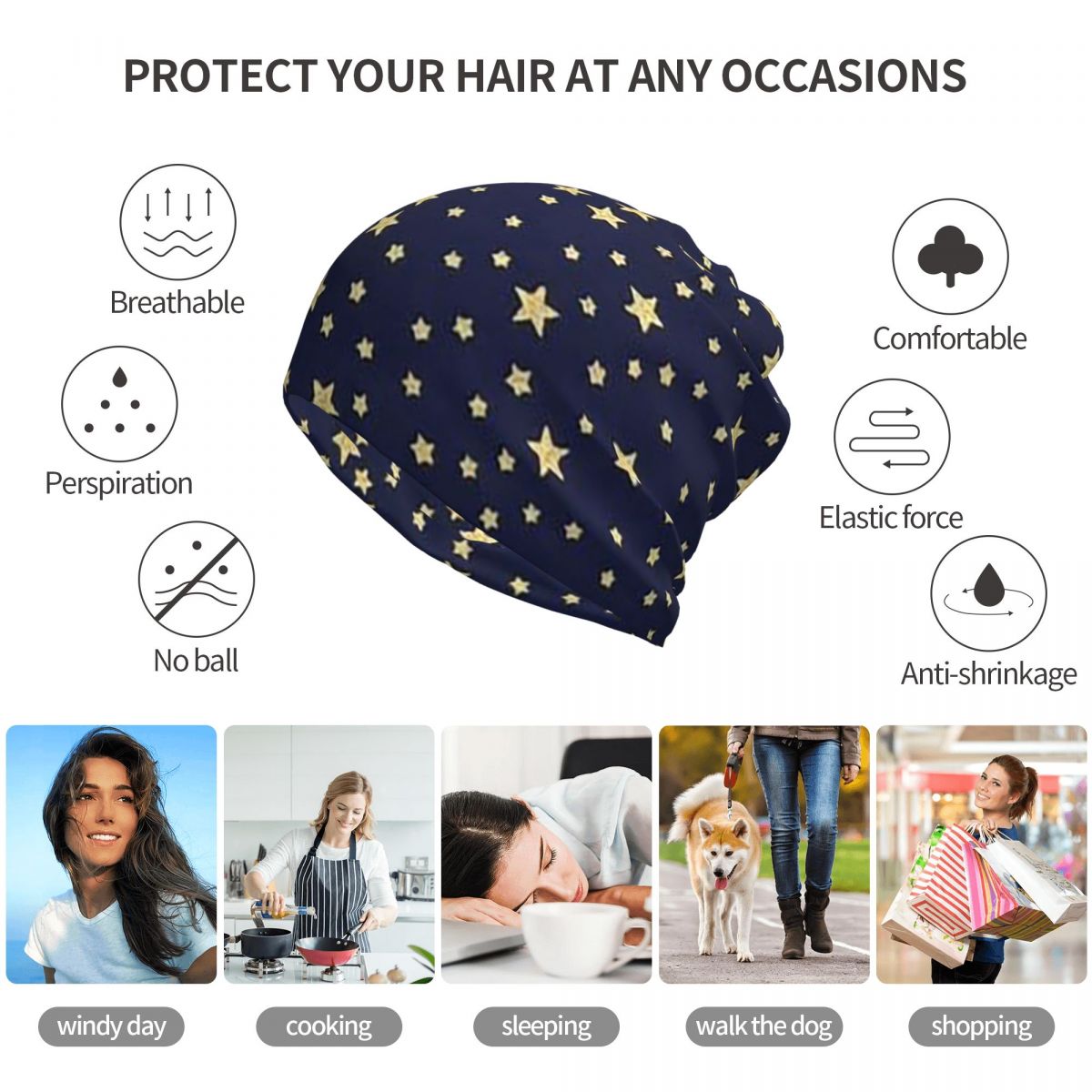 Pañuelo para el cuello con est - Beanie Winter Hat reseña y precio