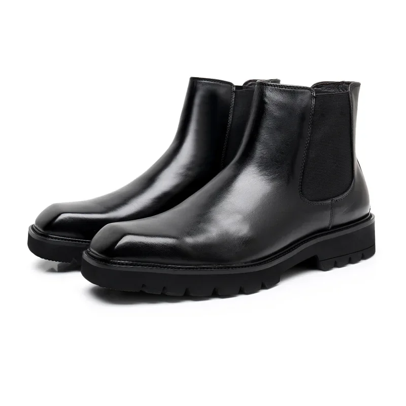 Botas elegantes de cuero genui - Men Fashion Elegant reseña y precio