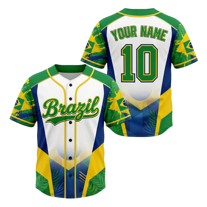 Camiseta de béisbol de Brasil  - Mens Fashion Baseball Jersey reseña y precio