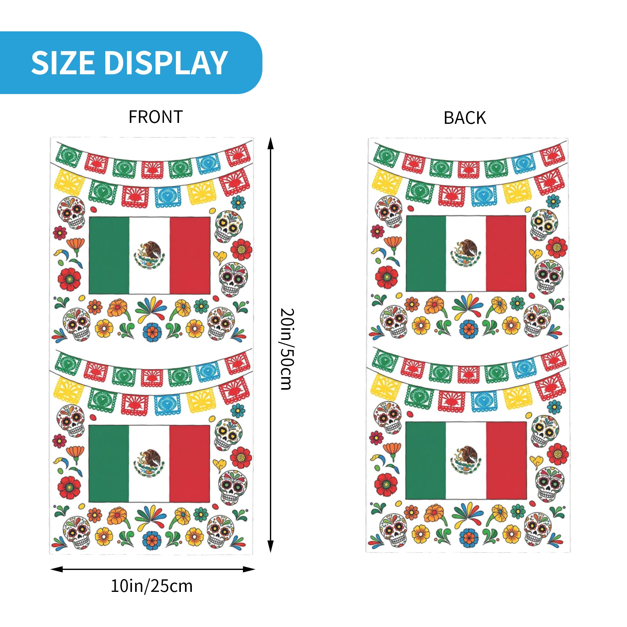 Bandana con bandera mexicana,  - Men'S Fashion History reseña y precio