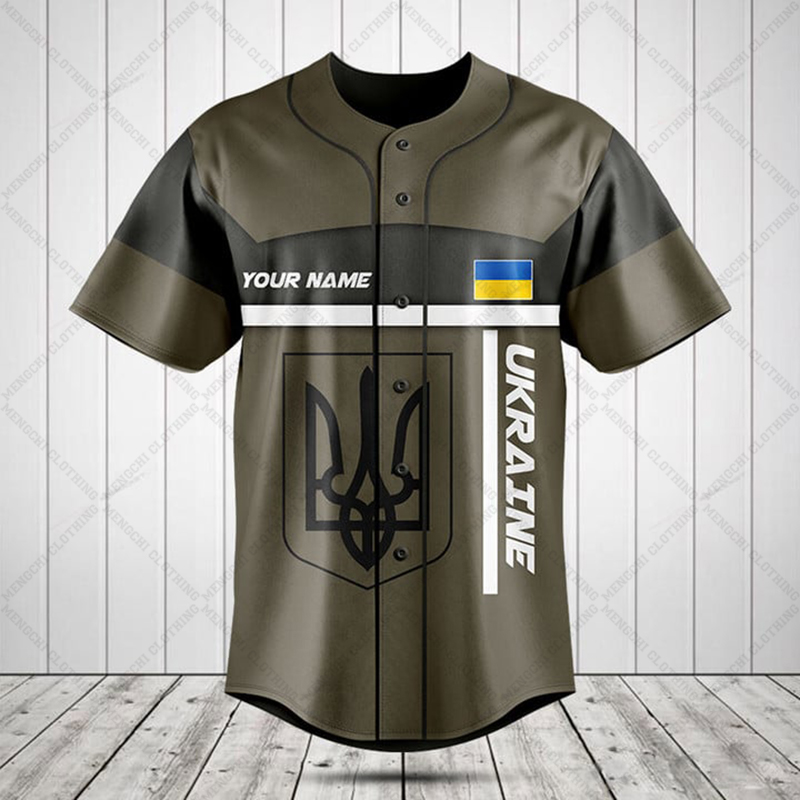 Camiseta con Botones y Gráfico - Mens Fashion Baseball Jersey reseña y precio