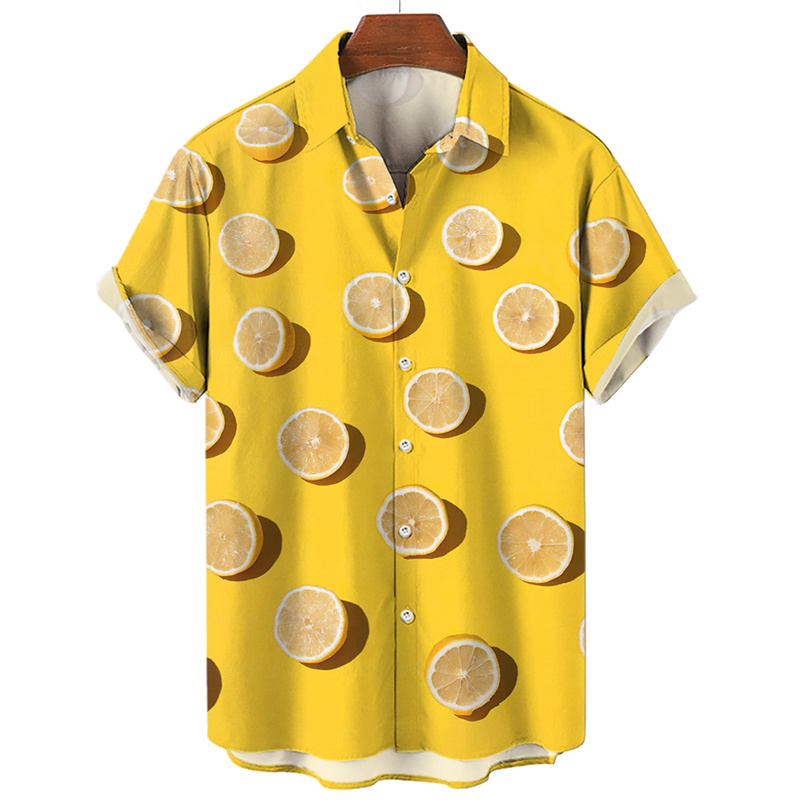 Camisa con estampado 3D de fru - Men'S Fashion Lk reseña y precio
