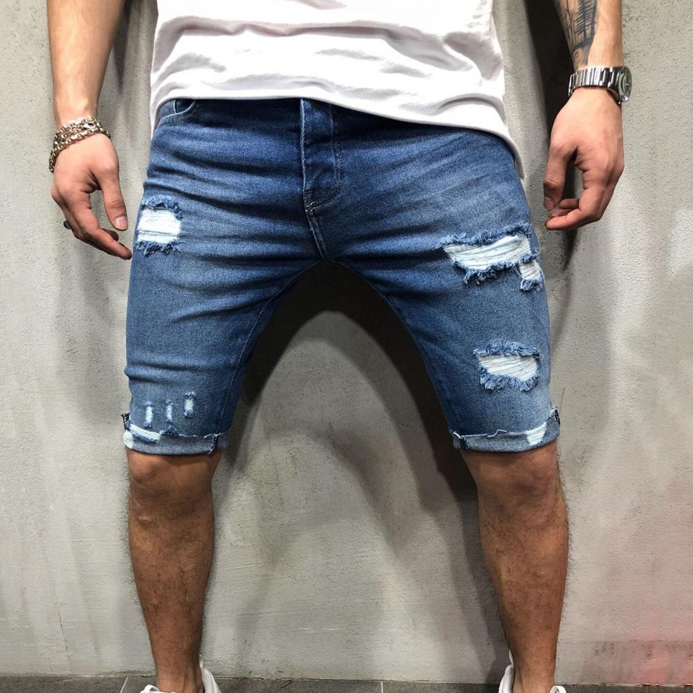 Los hombres Jeans cortos panta - Skinny Jeans Ripped reseña y precio