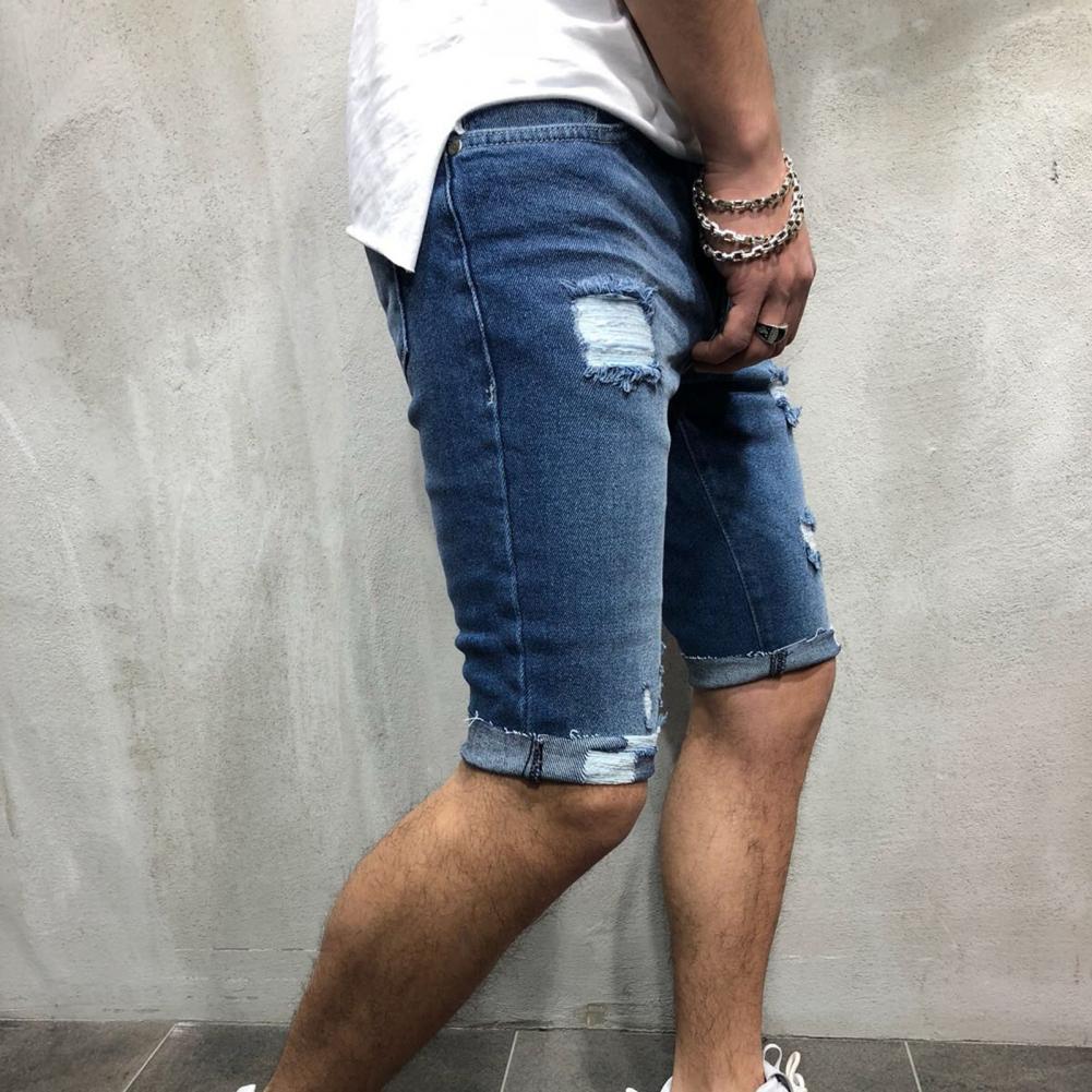 Los hombres Jeans cortos panta - Skinny Jeans Ripped reseña y precio