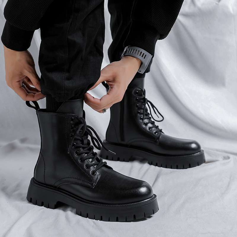Botas de cuero genuino de lujo - Men'S Fashion Brands reseña y precio