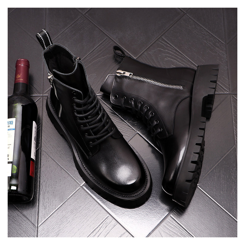 Botas de cuero genuino de lujo - Men'S Fashion Brands reseña y precio