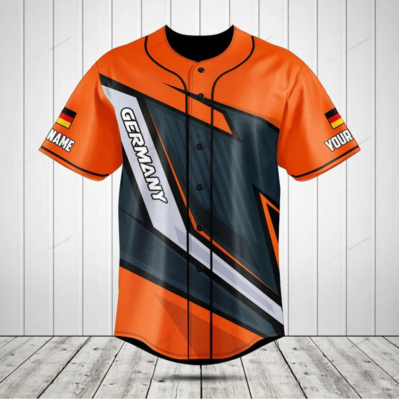Camiseta con Botones y Gráfico - Mens Fashion Baseball Jersey reseña y precio