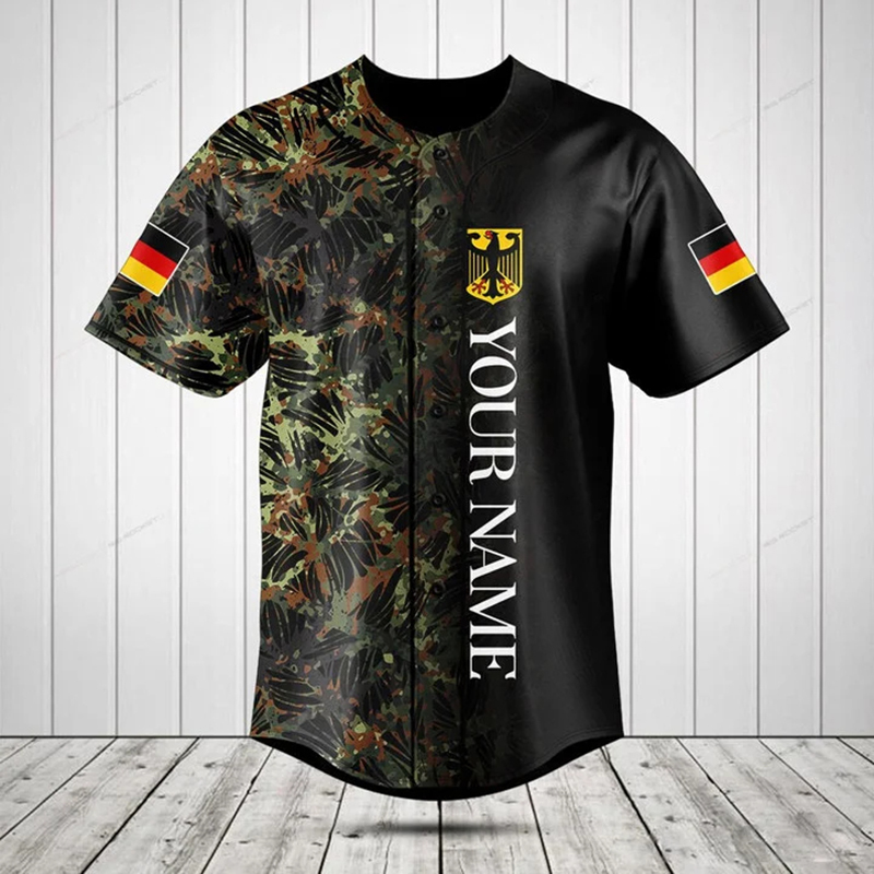 Camiseta con Botones y Gráfico - Mens Fashion Baseball Jersey reseña y precio