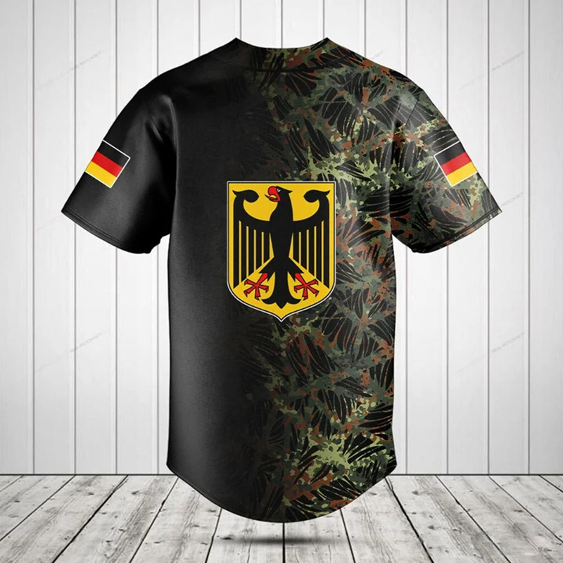 Camiseta con Botones y Gráfico - Mens Fashion Baseball Jersey reseña y precio