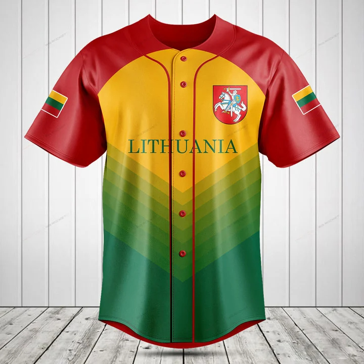 Camiseta con Botones y Gráfico - Mens Fashion Baseball Jersey reseña y precio