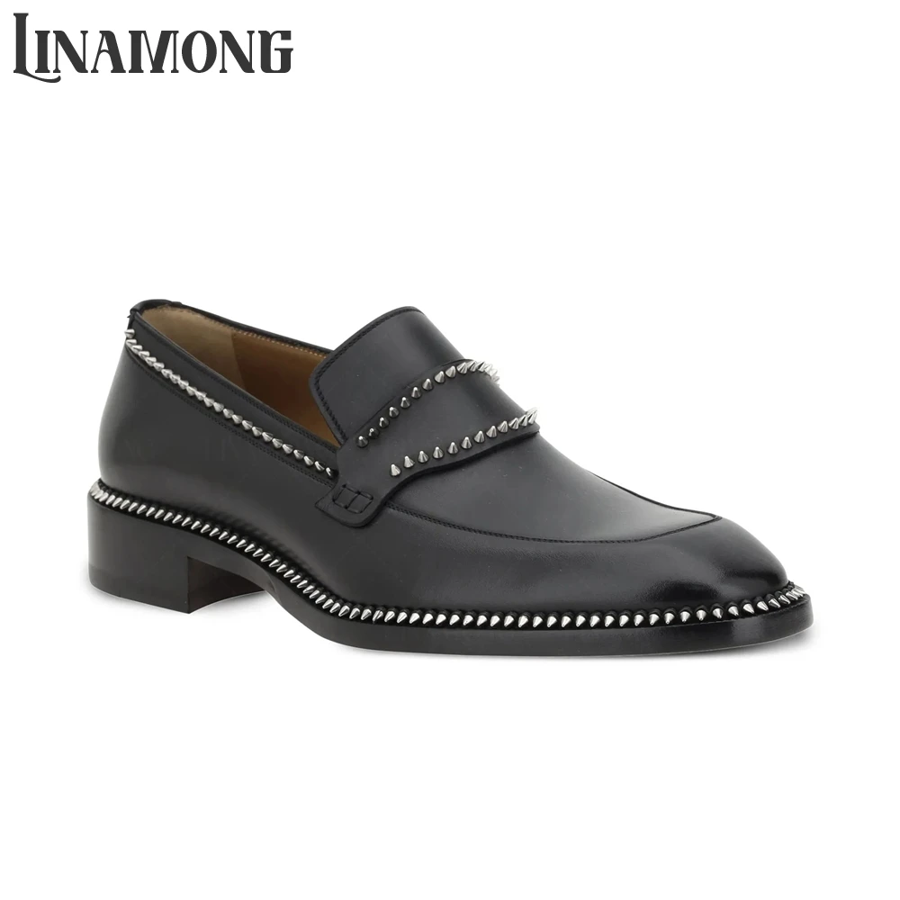 Mocasines Negros con Púas y Pu - Suede Loafers Men reseña y precio