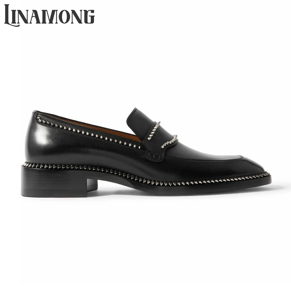 Mocasines Negros con Púas y Pu - Suede Loafers Men reseña y precio