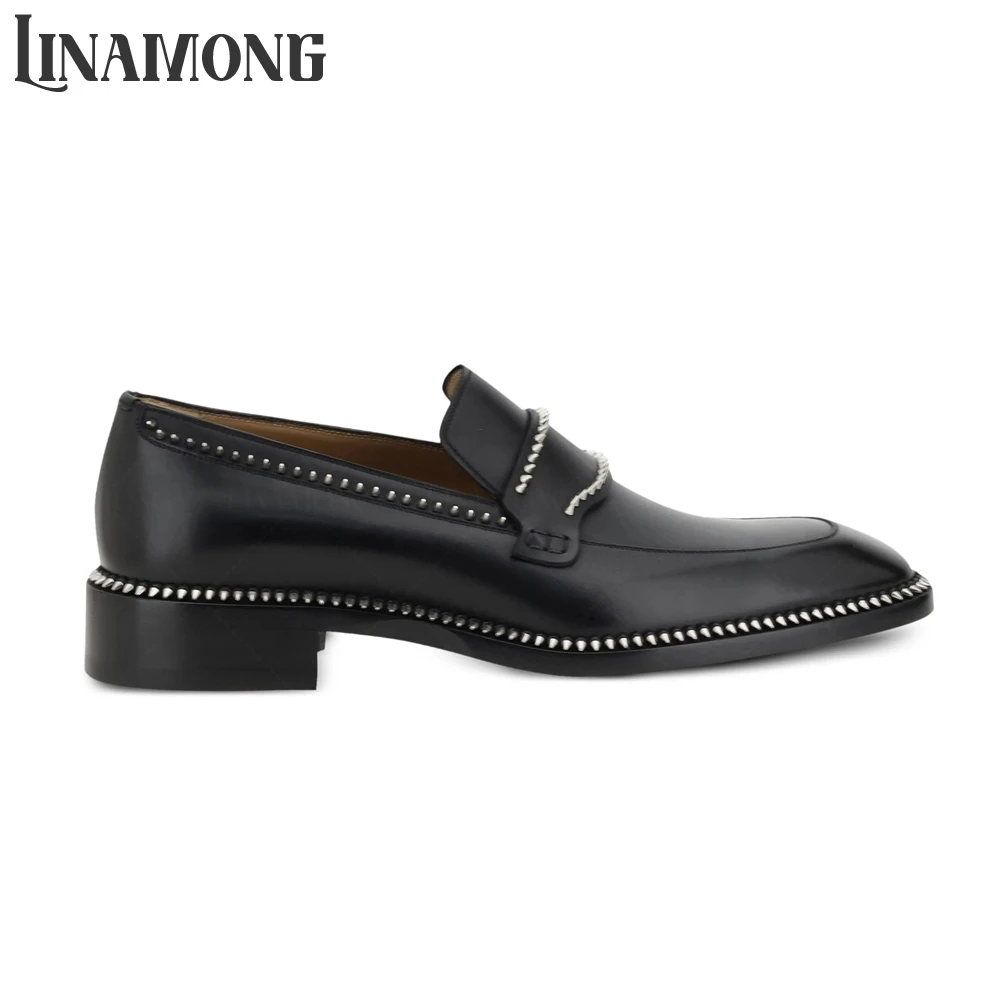 Mocasines Negros con Púas y Pu - Suede Loafers Men reseña y precio