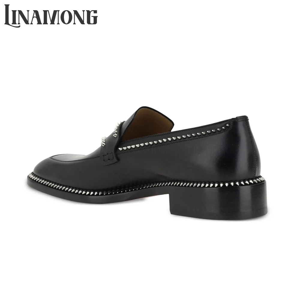 Mocasines Negros con Púas y Pu - Suede Loafers Men reseña y precio
