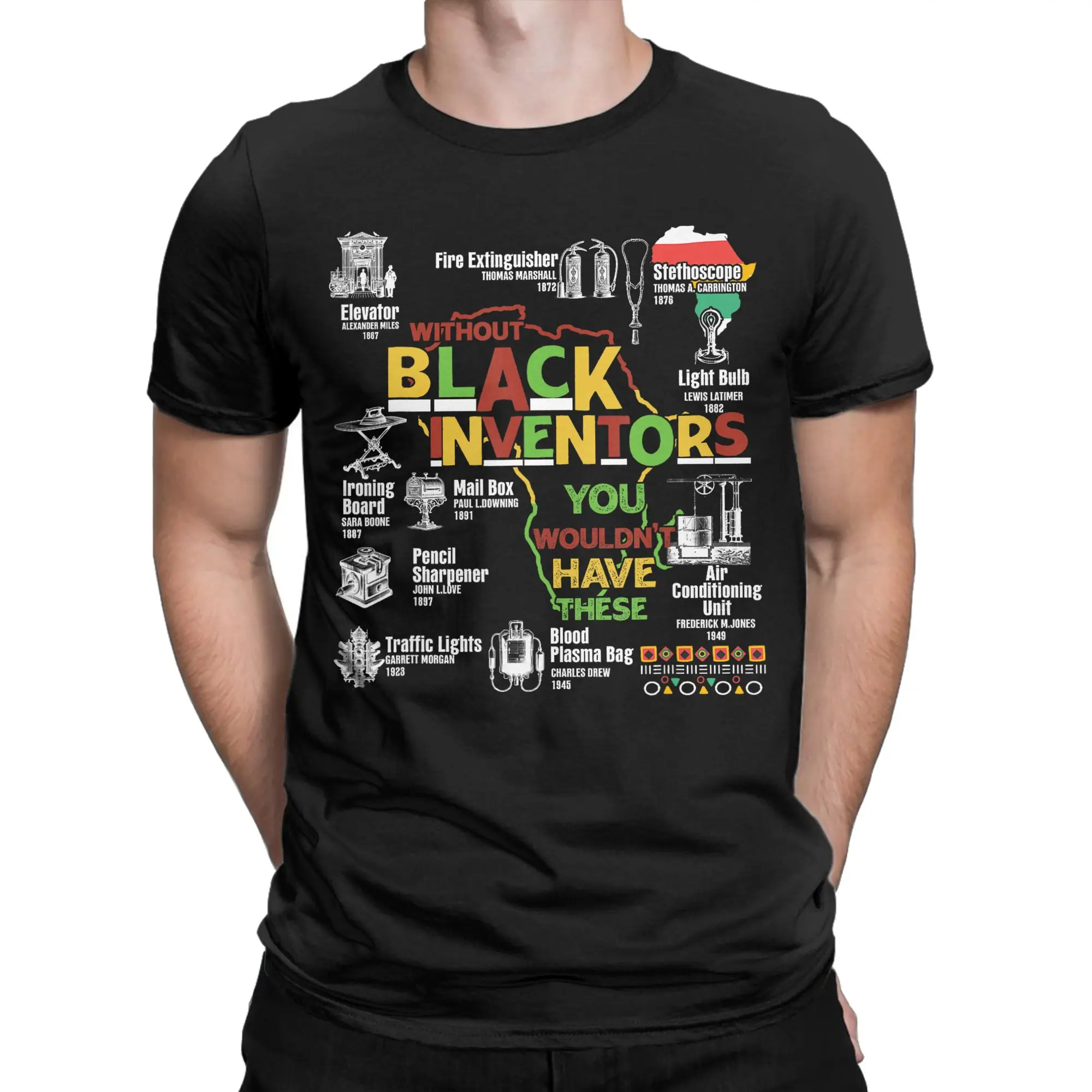 Camiseta negra de algodón 100% - Men'S Fashion History reseña y precio