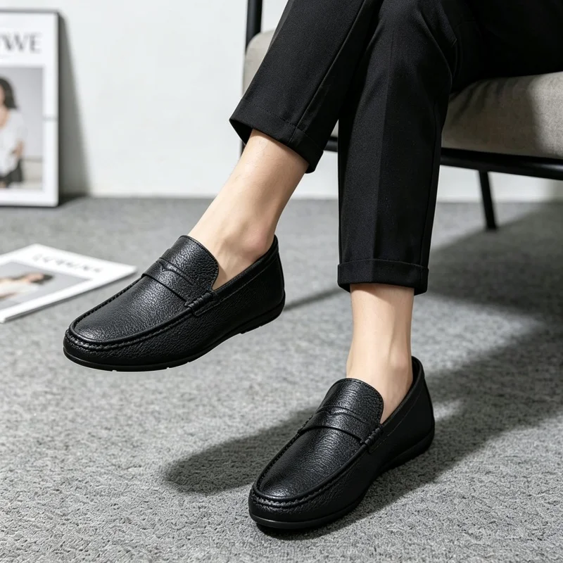 Zapatos informales de diseño c - Suede Loafers Men reseña y precio