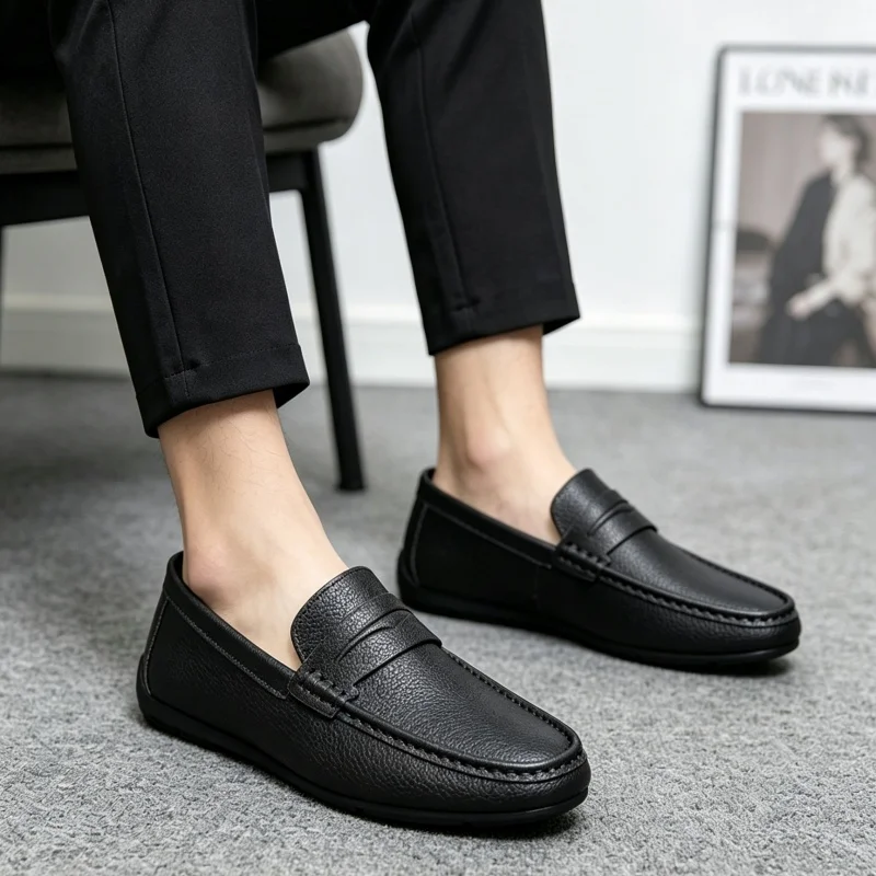 Zapatos informales de diseño c - Suede Loafers Men reseña y precio
