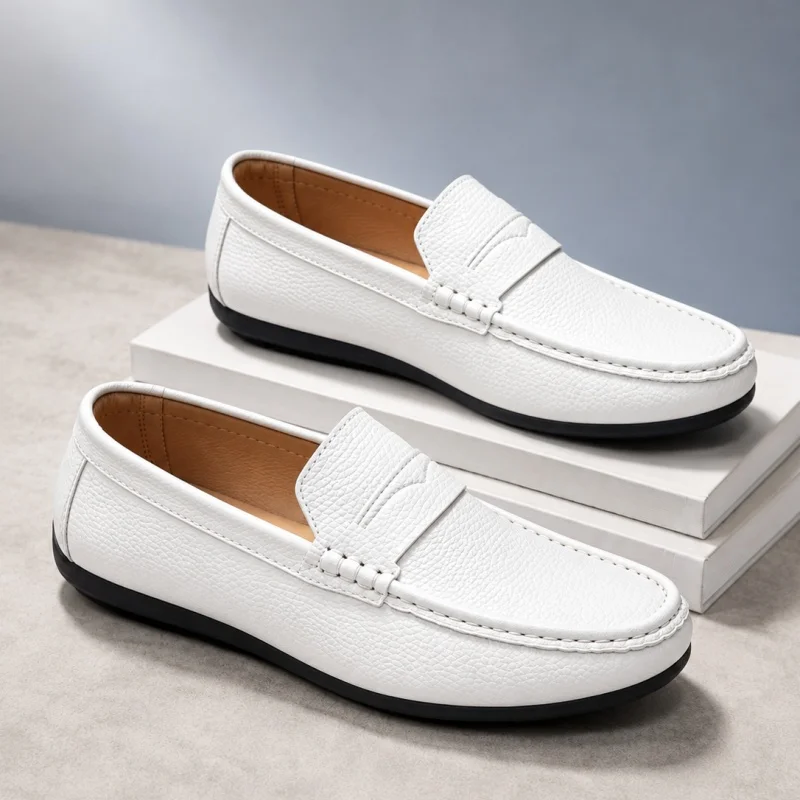 Zapatos informales de diseño c - Suede Loafers Men reseña y precio