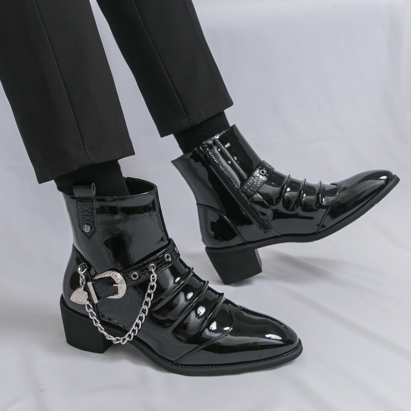 Botas altas informales con cre - Men Fashion Elegant reseña y precio