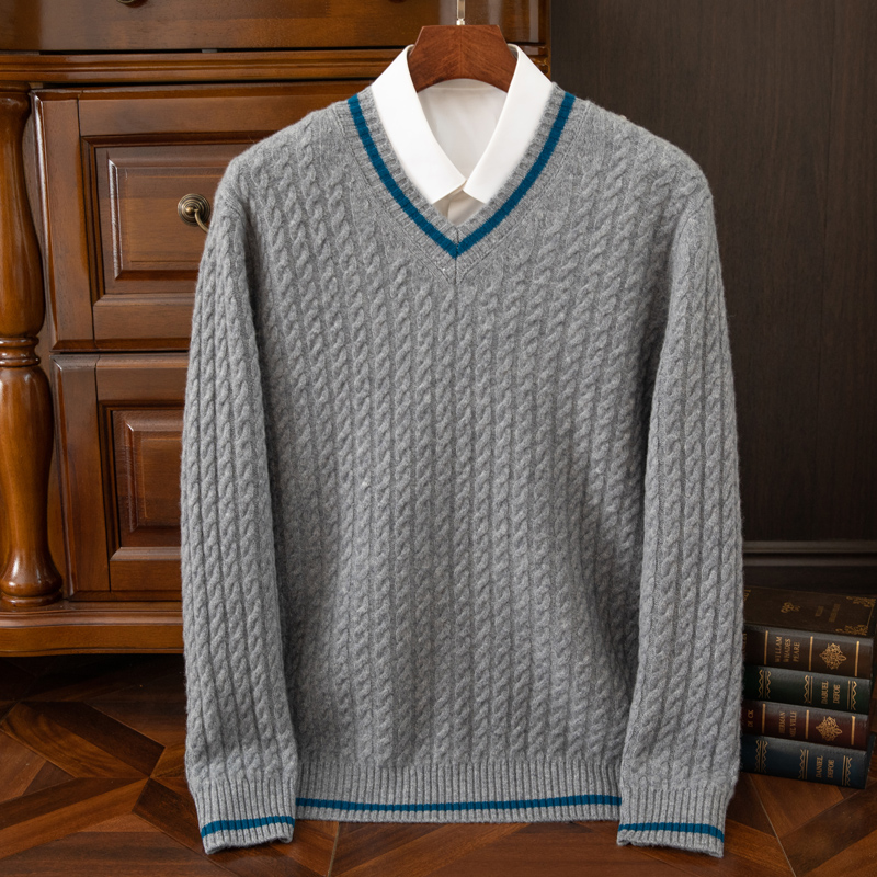 Suéter de cachemira 100% pura  - Knitted Cardigan Men reseña y precio