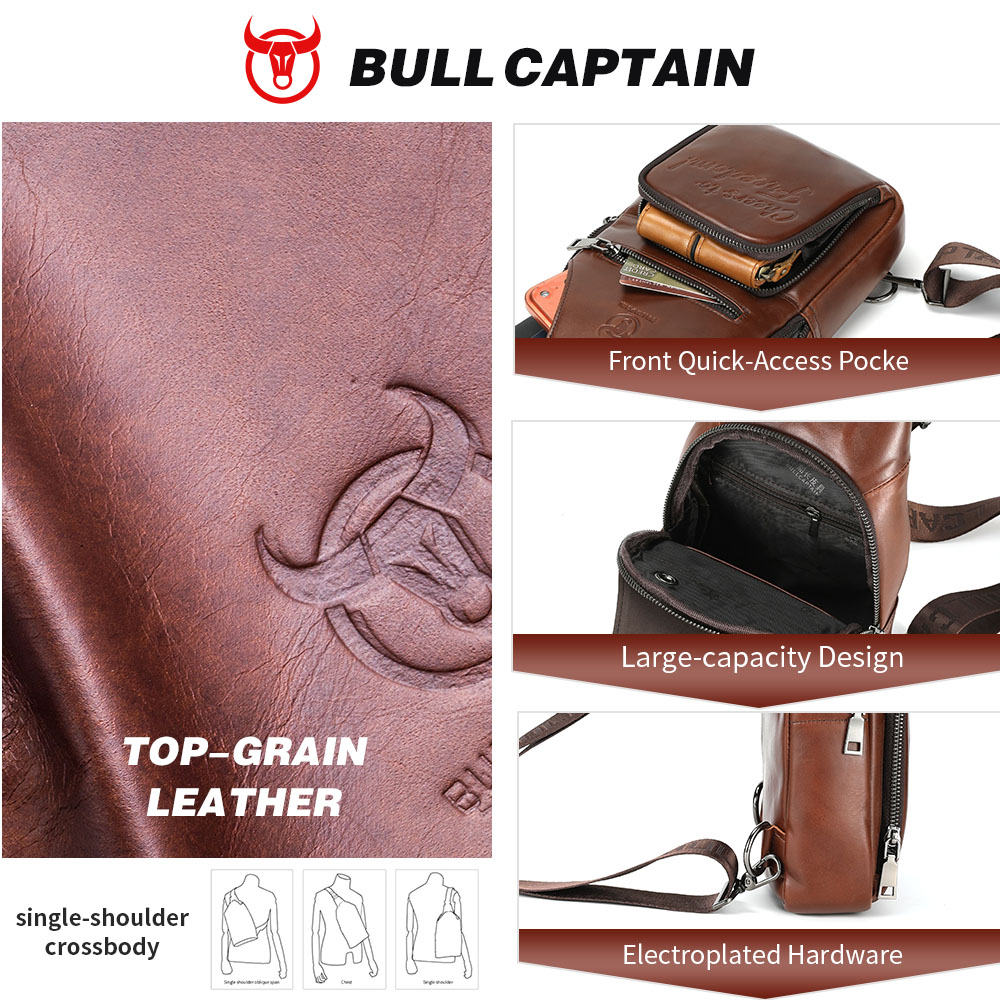Bolso de Pecho de Cuero Genuin - Mens Fashion Blog reseña y precio