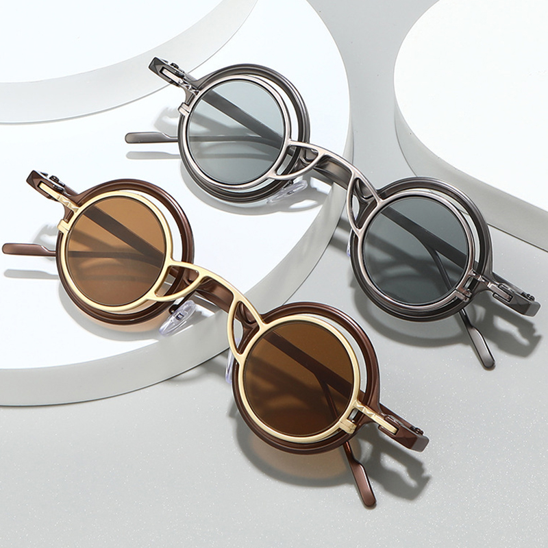 DDDLONG, gafas de sol redondas - Men'S Fashion Round Glasses reseña y precio