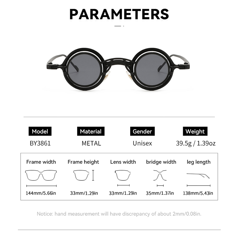 DDDLONG, gafas de sol redondas - Men'S Fashion Round Glasses reseña y precio