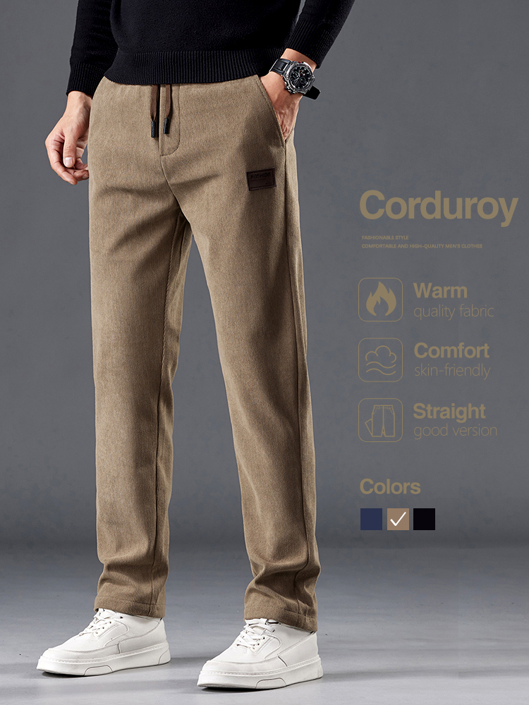 Pantalones de pana para hombre - Men'S Fashion Khaki Pants reseña y precio