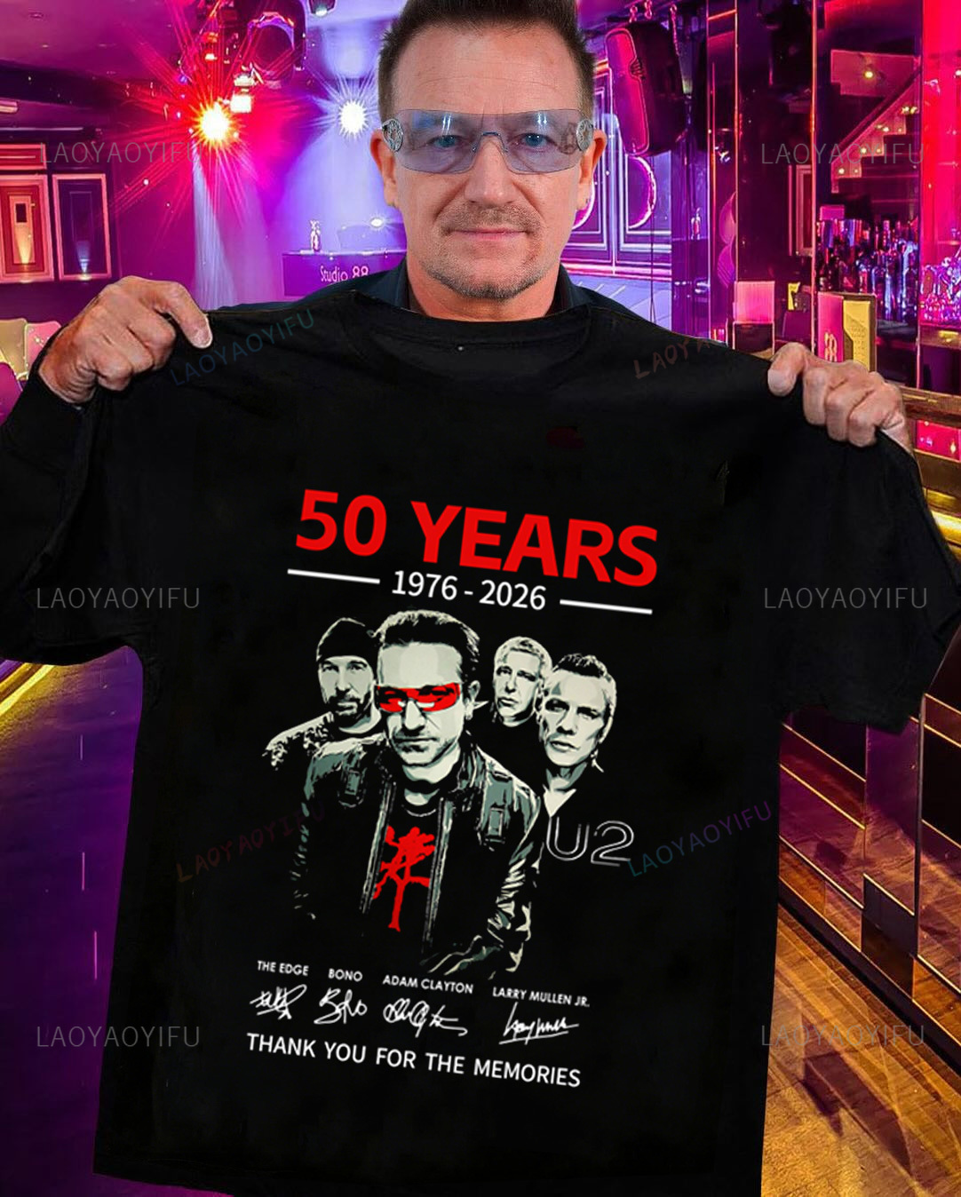 Camiseta gráfica U2 Band 50 an - Men'S Fashion Over 50 reseña y precio